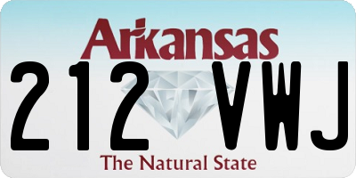 AR license plate 212VWJ
