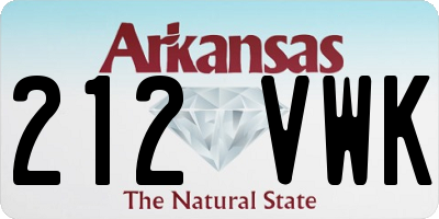 AR license plate 212VWK