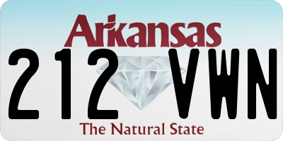 AR license plate 212VWN