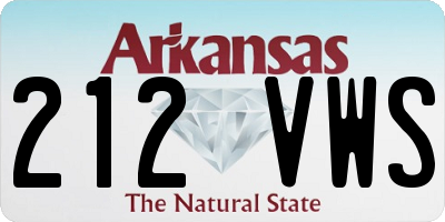 AR license plate 212VWS