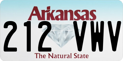 AR license plate 212VWV