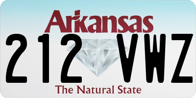AR license plate 212VWZ
