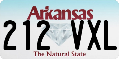 AR license plate 212VXL