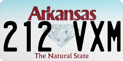 AR license plate 212VXM