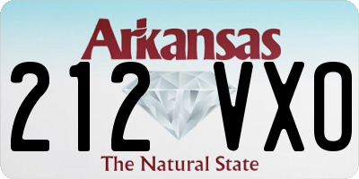 AR license plate 212VXO