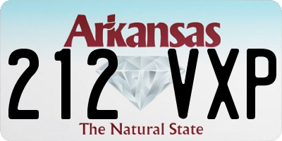 AR license plate 212VXP