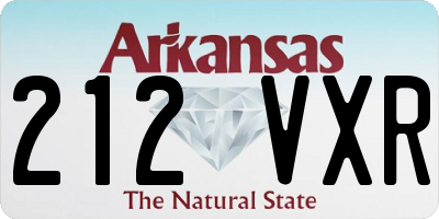 AR license plate 212VXR
