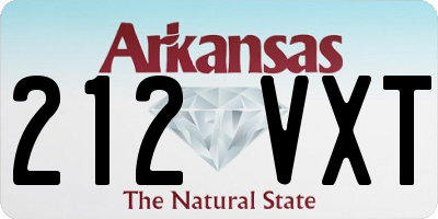 AR license plate 212VXT