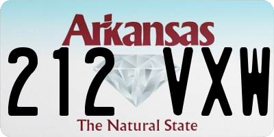 AR license plate 212VXW