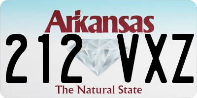 AR license plate 212VXZ