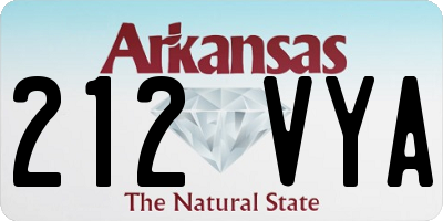 AR license plate 212VYA