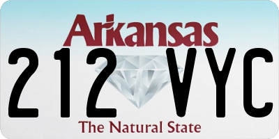 AR license plate 212VYC