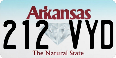 AR license plate 212VYD