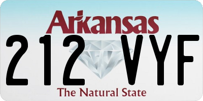 AR license plate 212VYF