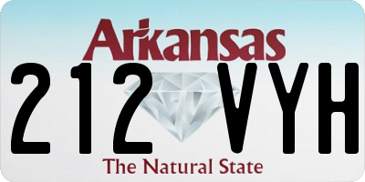 AR license plate 212VYH