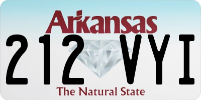 AR license plate 212VYI