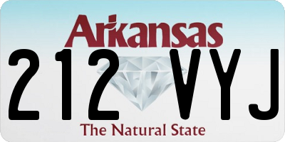 AR license plate 212VYJ