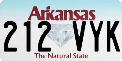AR license plate 212VYK
