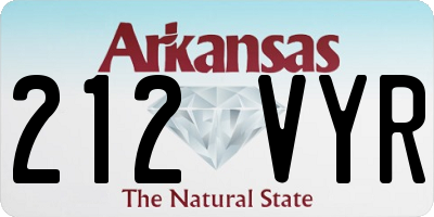 AR license plate 212VYR