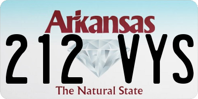 AR license plate 212VYS
