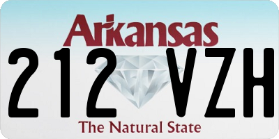 AR license plate 212VZH