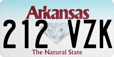 AR license plate 212VZK