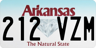 AR license plate 212VZM