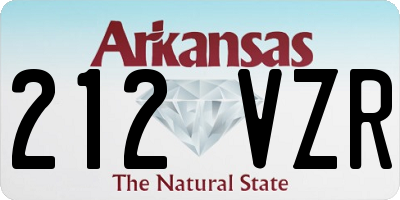 AR license plate 212VZR