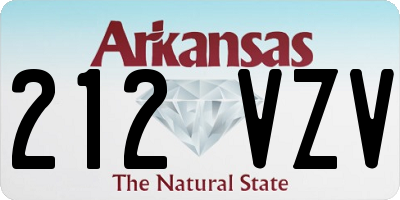 AR license plate 212VZV