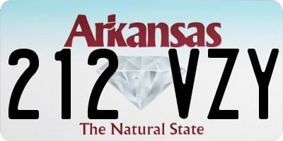 AR license plate 212VZY