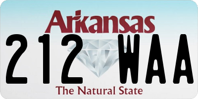 AR license plate 212WAA
