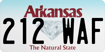 AR license plate 212WAF