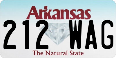 AR license plate 212WAG