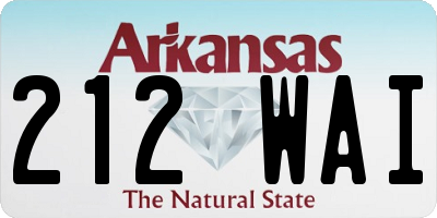 AR license plate 212WAI