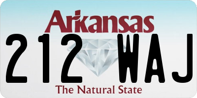AR license plate 212WAJ
