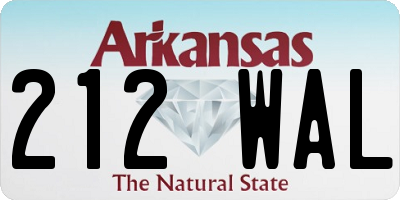 AR license plate 212WAL