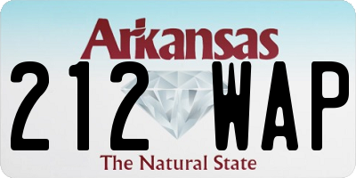 AR license plate 212WAP