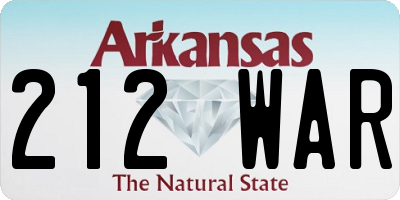 AR license plate 212WAR