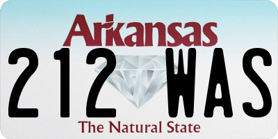 AR license plate 212WAS