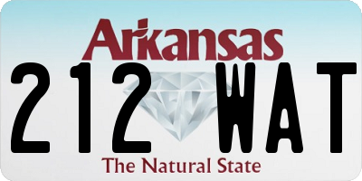 AR license plate 212WAT