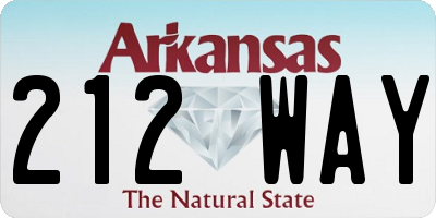 AR license plate 212WAY