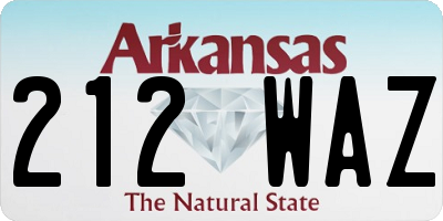 AR license plate 212WAZ