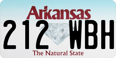 AR license plate 212WBH