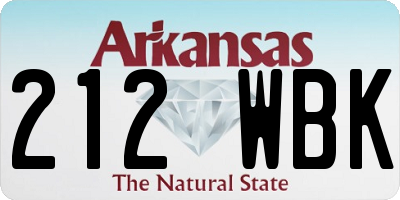 AR license plate 212WBK
