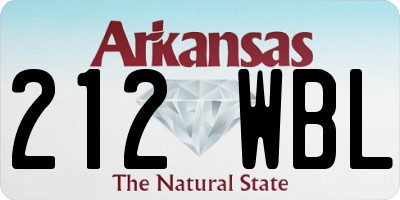 AR license plate 212WBL