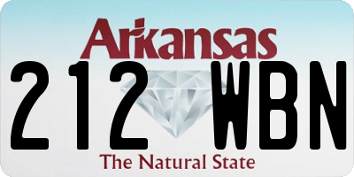 AR license plate 212WBN