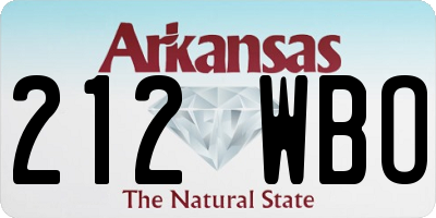 AR license plate 212WBO