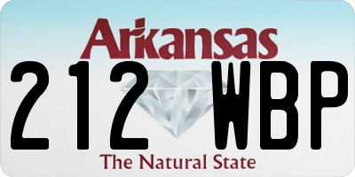 AR license plate 212WBP