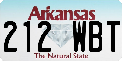 AR license plate 212WBT