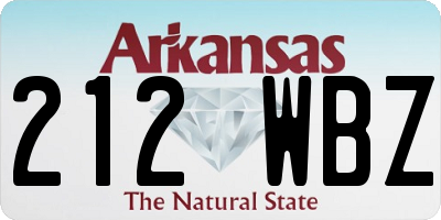 AR license plate 212WBZ